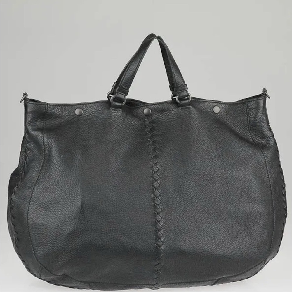 Bottega Veneta Black Textured Tote